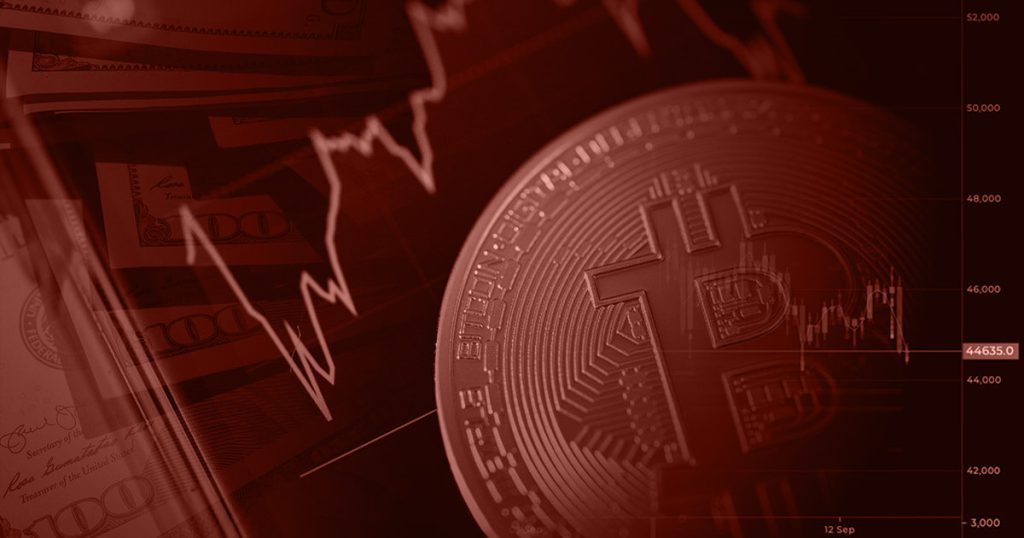 $328 million liquidated as Bitcoin breaks below $45,000