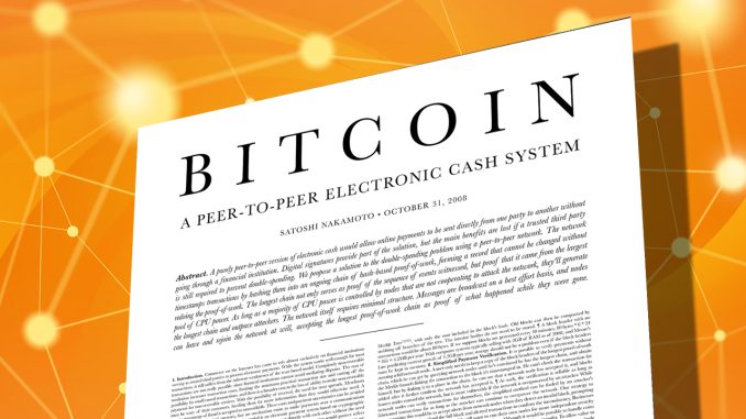 Celebrating the Seminal Bitcoin White Paper Satoshi Nakamoto Published 13