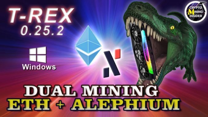 Make Higher Profits T-Rex Miner 0.25.2 | LHR Dual Mining Ethereum (68%Plus) + Alephium |Step-by-Step