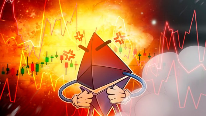 Ethereum sell-off resumes with ETH price risking another 25% decline in June