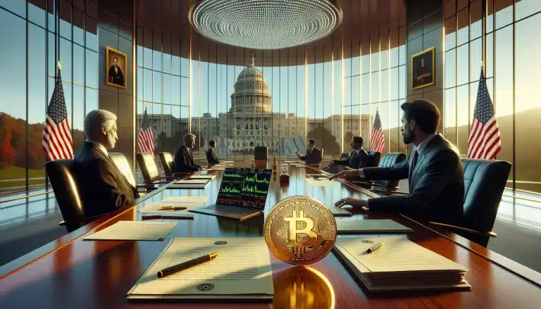 government-officials-discussing-bitcoin-regulation-over-documents-and-laptop-in-a-washington-d-c-o
