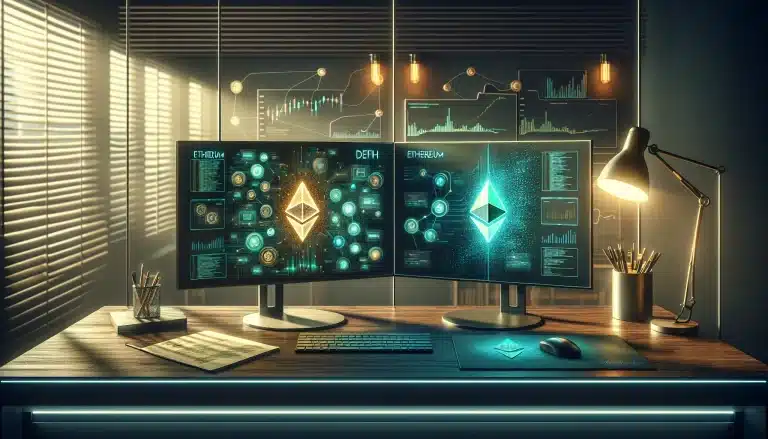 split-screen-showing-ethereum-and-ethereum-classic-logos-on-monitors-in-modern-tech-workspace